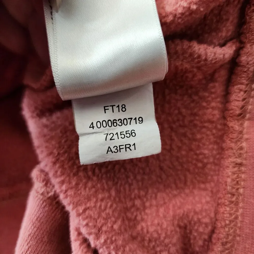 THE NORTH FACE Sweater Mens Large Red Spell Out Pullover Hoodie Hiking Outdoor